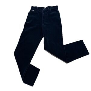 Lauren Ralph Lauren Black Velvet Pants Jeans Size 4P  Petite Straight Leg